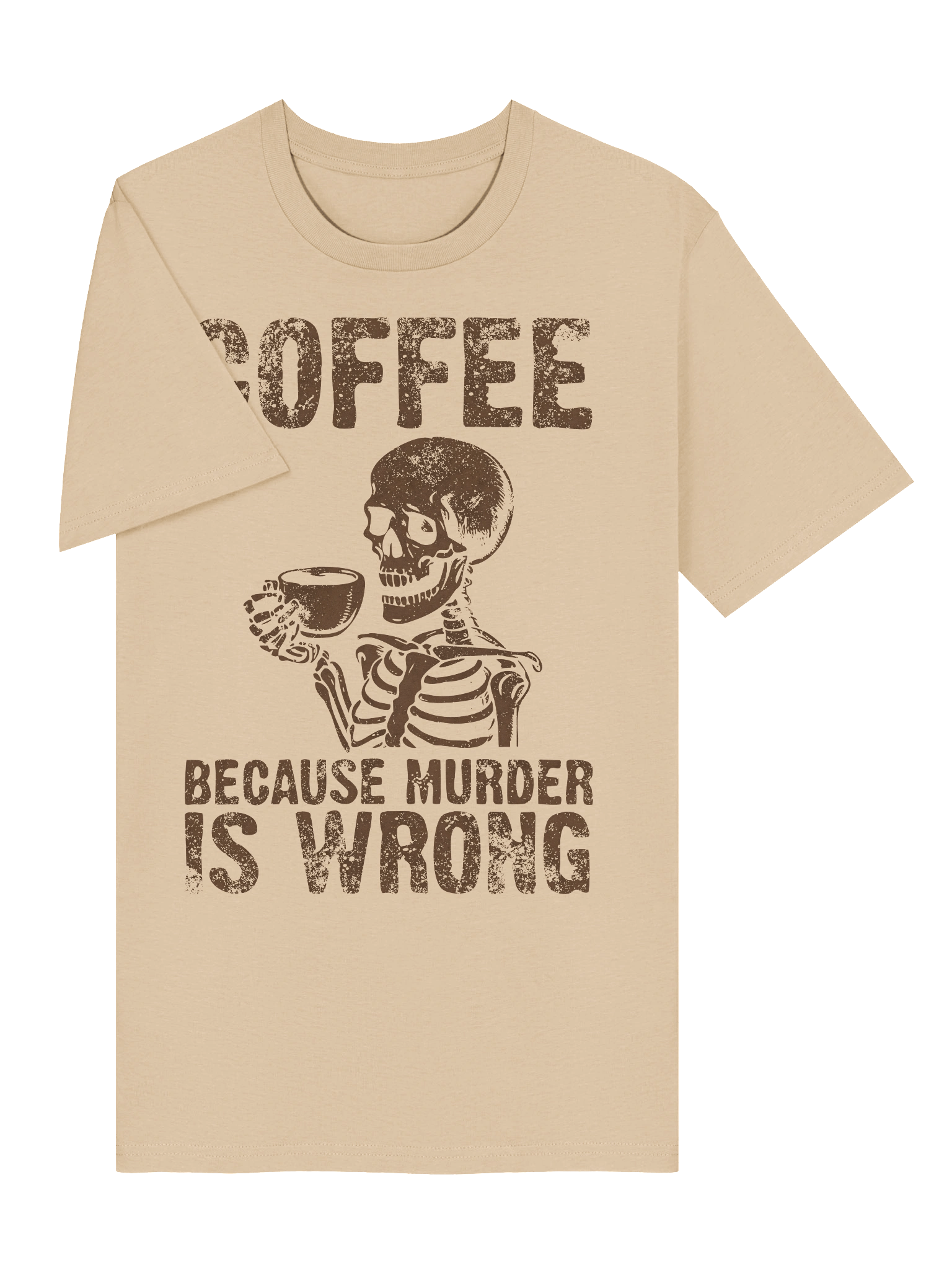 Coffee Because Murder is Wrong – Funny Coffee Design -Organic Tee product image (2)