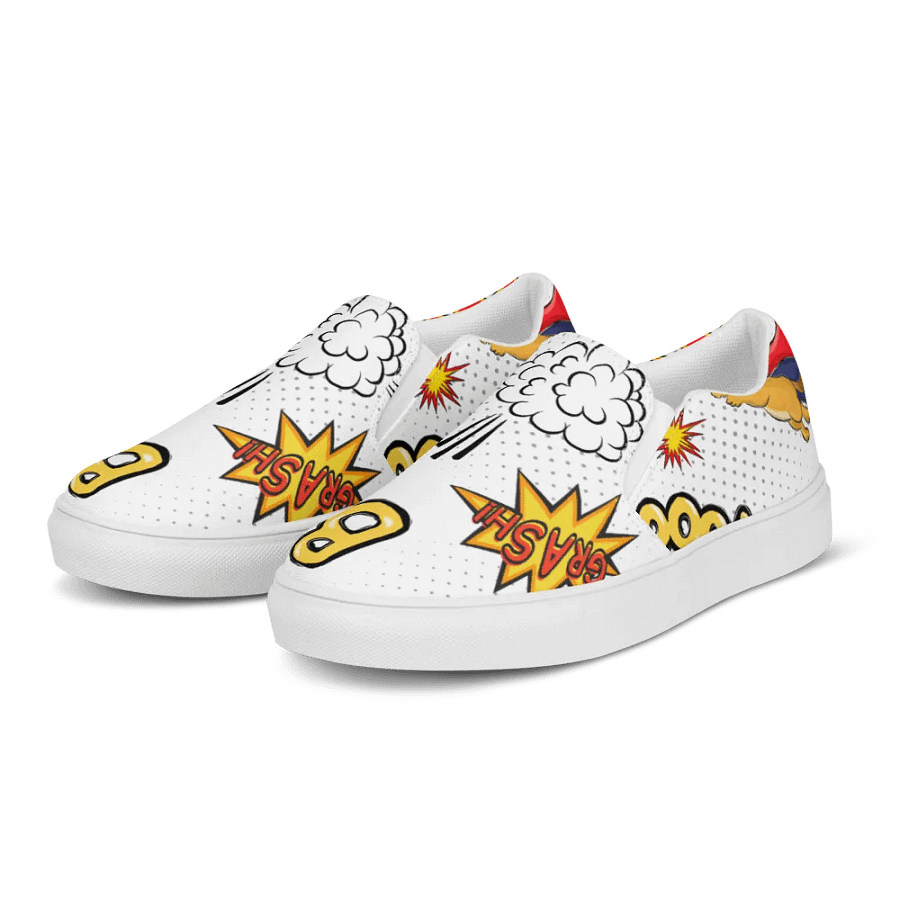 Comic Speech Women Slip-On Canvas Shoes product image (3)