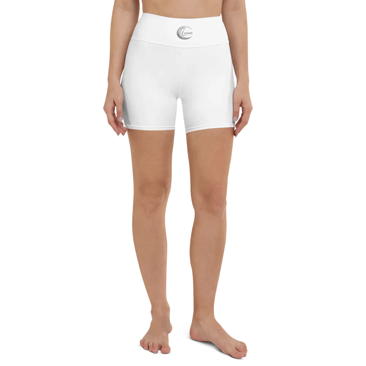 Luna Women's White Yoga Shorts product image (2)