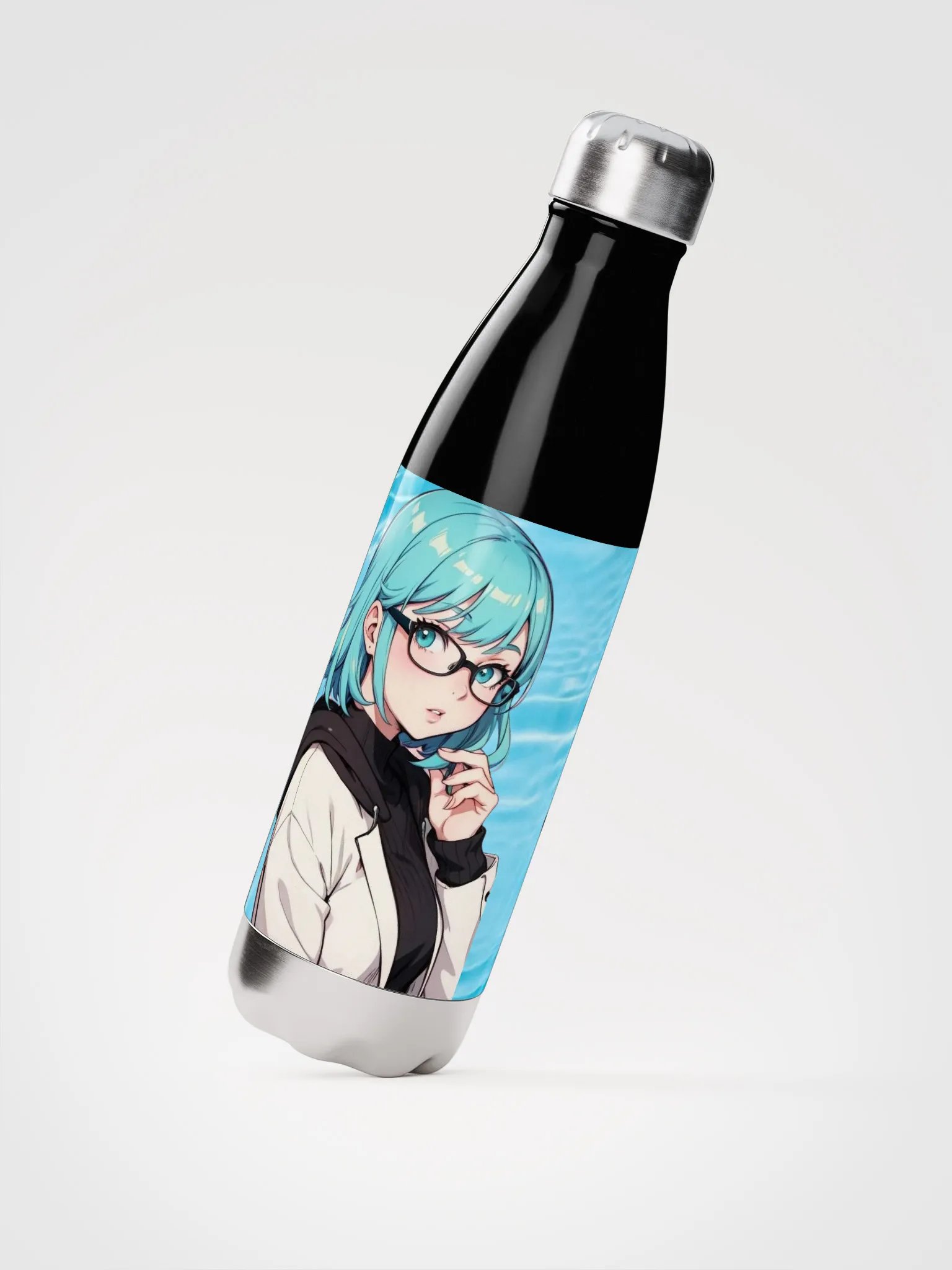 (Aqua WAIFU) K Stainless Steel Water Bottle product image (2)