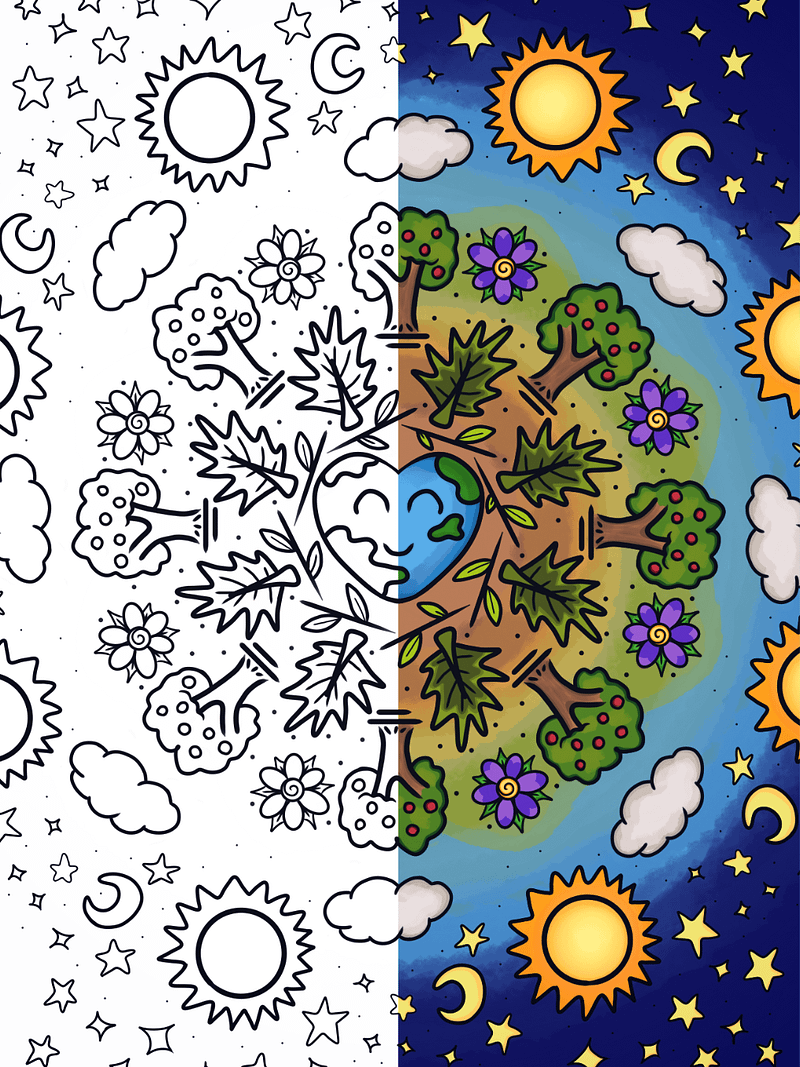 Earth Day - Coloring page