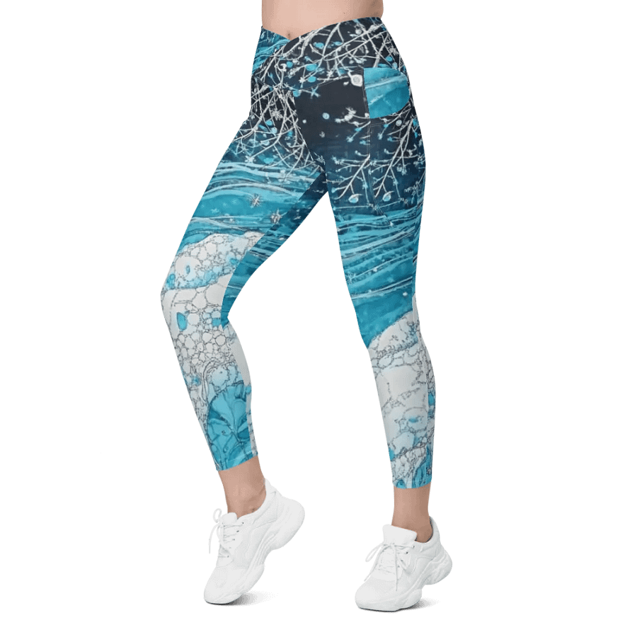 Winter Frost, Crossover Leggings with Pockets product image (6)