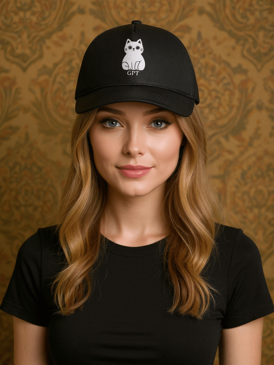 Whiskered Wonder Foam Trucker Hat product image (2)