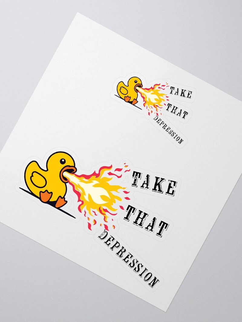 Fiery Duck Kiss Cut Stickers