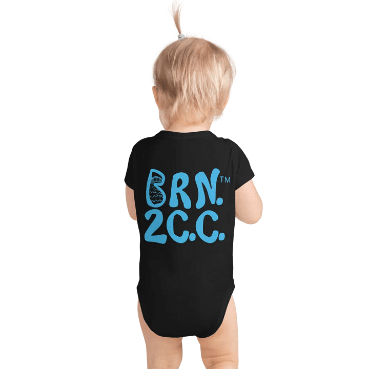 BOURNE to Cape Cod™ | Baby Bodysuit | Cozy, Cute & Coastal Cool | Blue Logo product image (2)