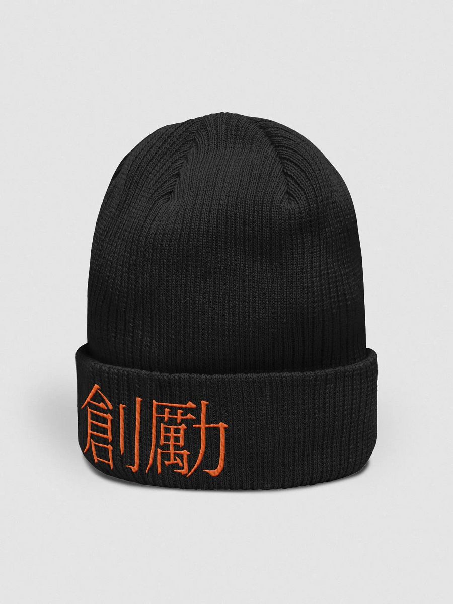Create & Inspire Kanji Atlantis Organic Ribbed Beanie product image (4)