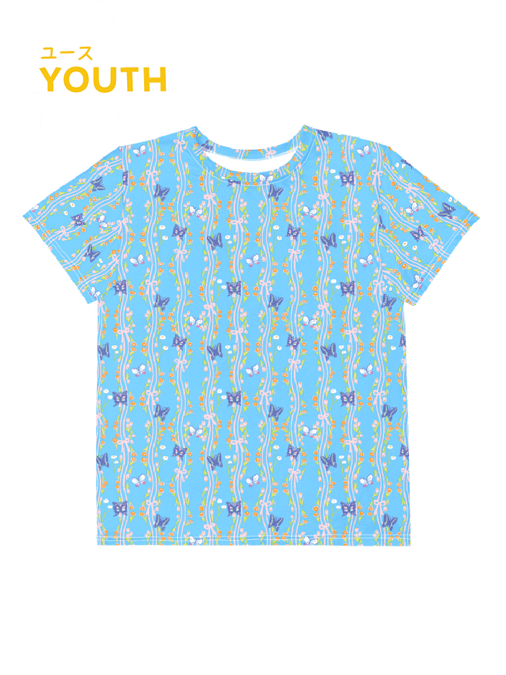 YOUTH ユース | Dancing Breeze Tee – Blue | 8-20 | 125cm-170cm product image (2)