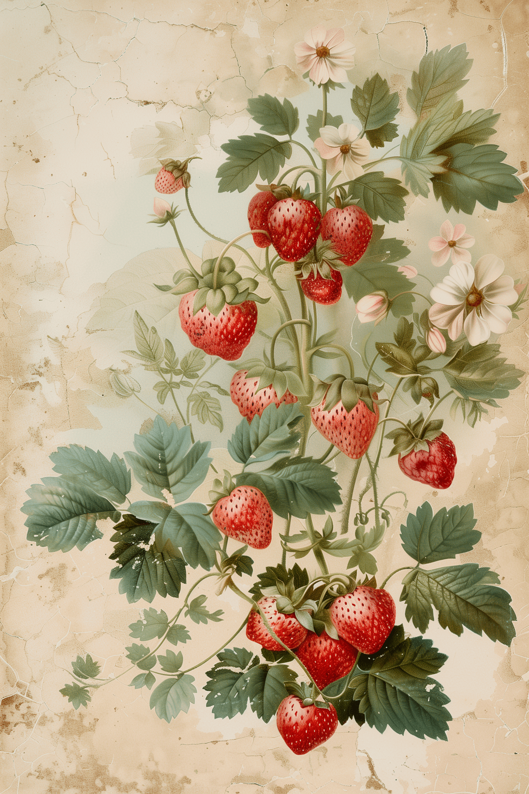 Vintage Strawberry Background product image (2)