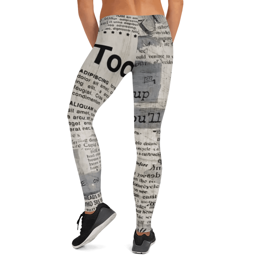 Leggings – Newspaper Style Print for Trendy & Unique Fashion product image (12)