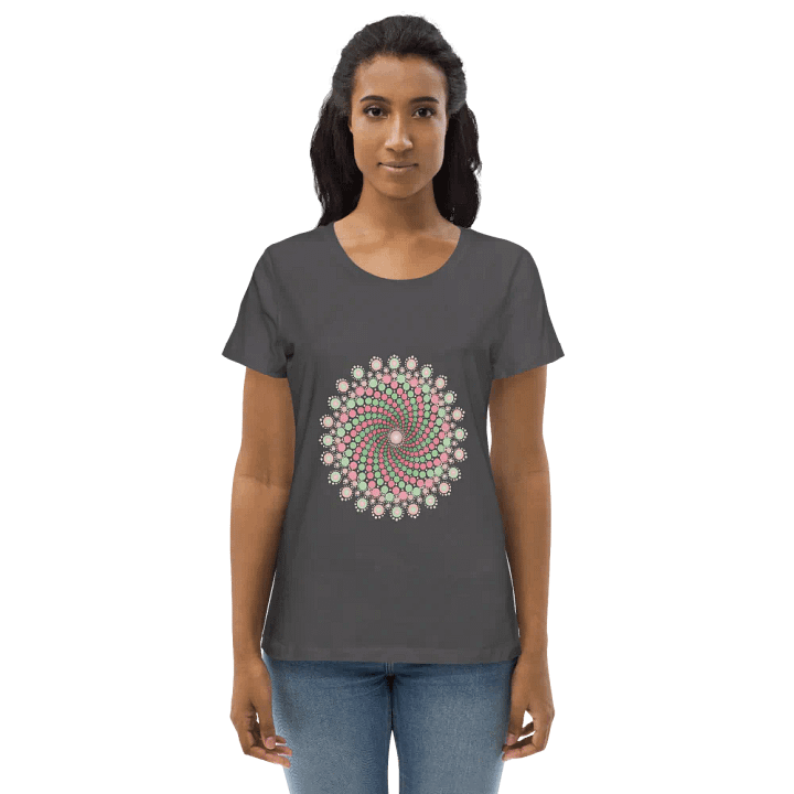Green and Pink Mandala Eco T-Shirt product image (1)