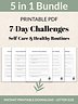 Self-Care &amp; Healthy Routines Bundle 7-Day Challenges Printable