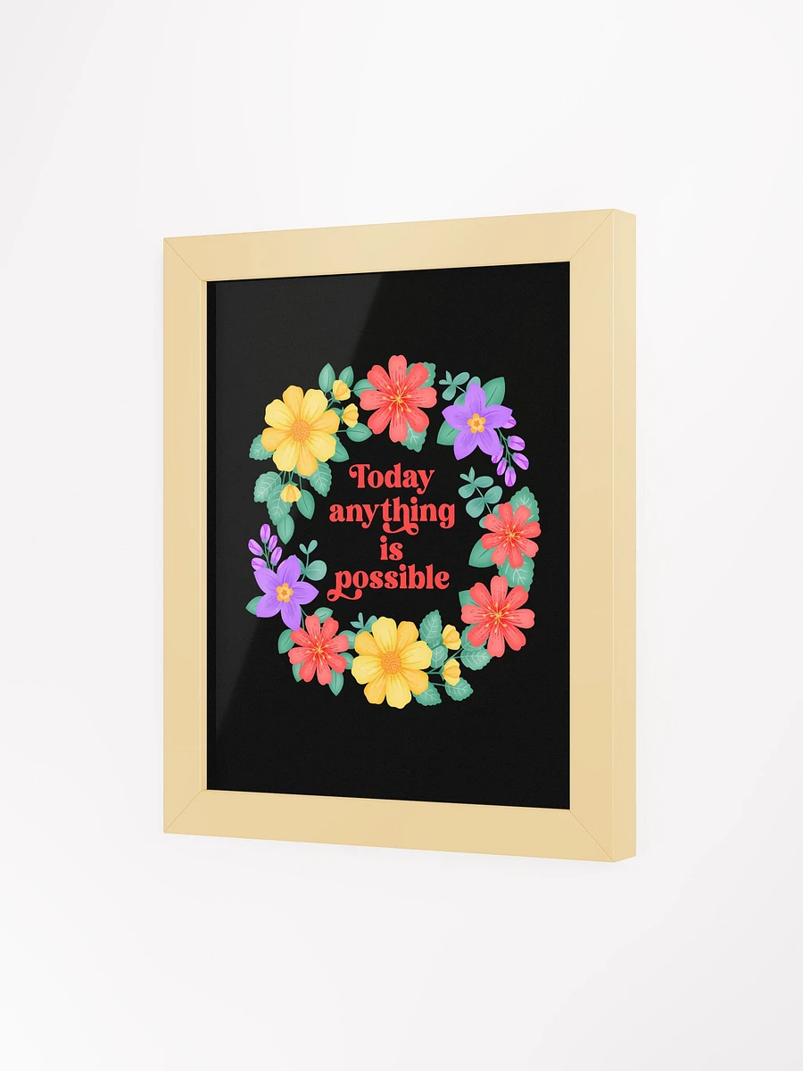 Today anything is possible - Motivational Wall Art Black product image (3)