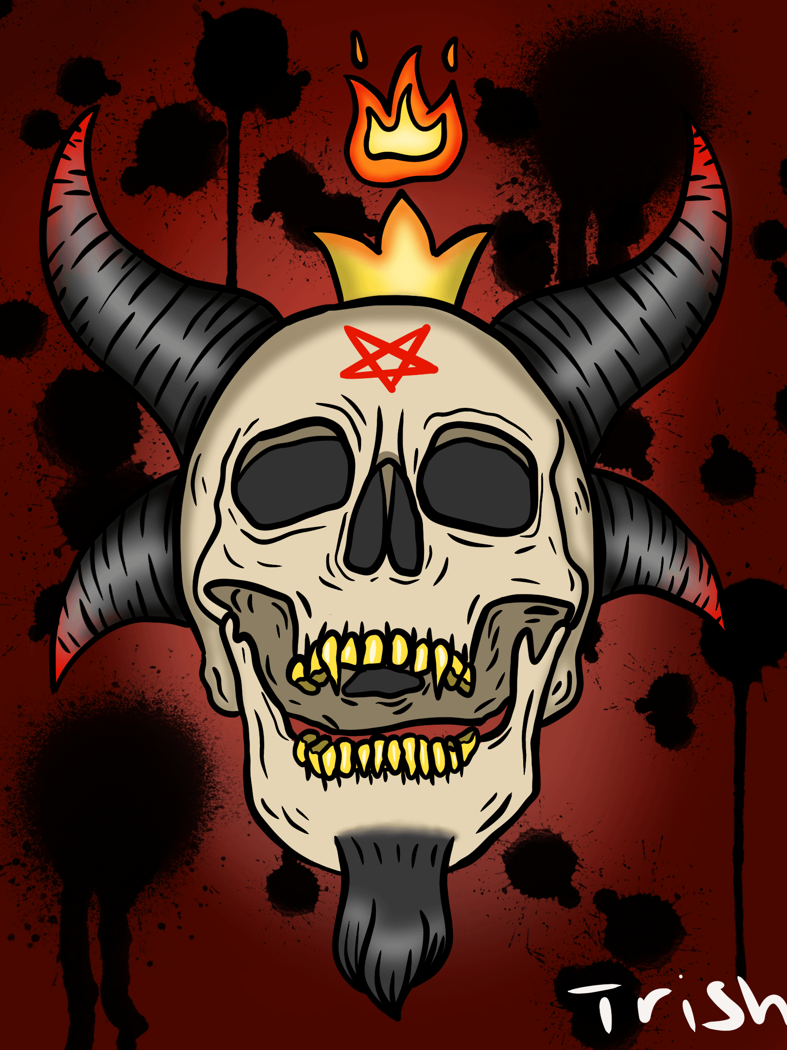 Baphomet Skull Digital Print product image (1)