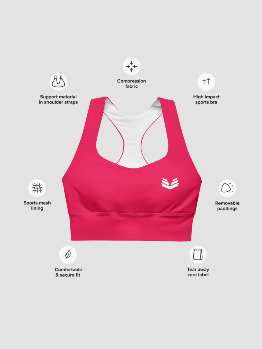 Longline Sports Bra - Electric Rose product image (7)