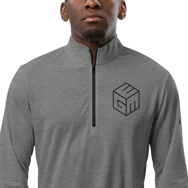 GEM Black Logo Embroidered Quarter-Zip by adidas product image (1)