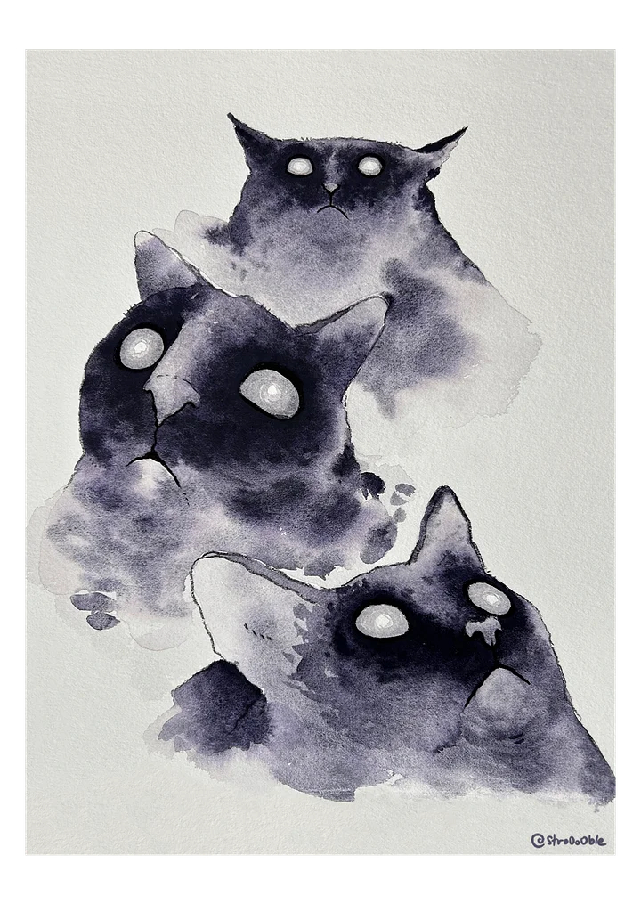print : ghostly cats product image (1)