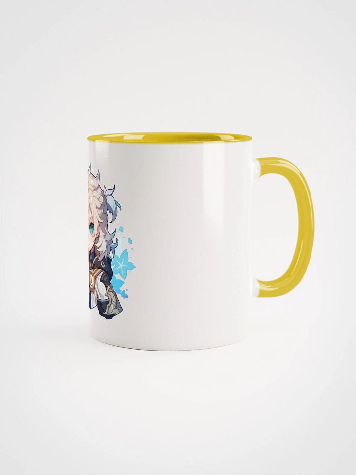 Albedo Genshin Impact Ceramic Mug – Yellow Handle & Interior product image (2)
