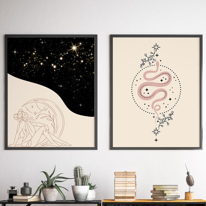 Blush Witchy Gallery Wall Set of 6 DIGITAL Prints product image (7)