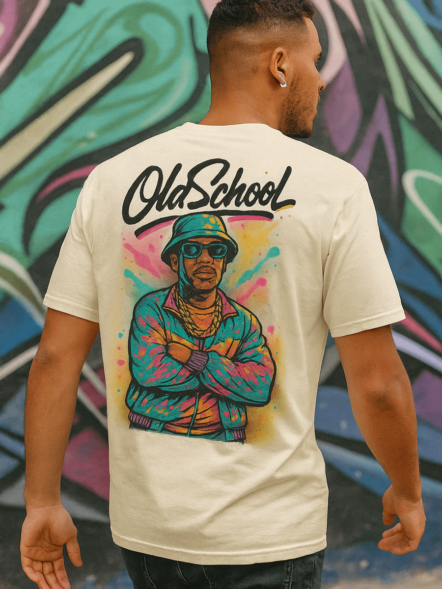 Old School Hip Hop T-Shirt – Retro Urban Graffiti Style Design product image (2)