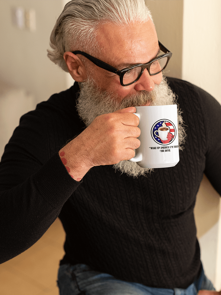 "Wake Up America! I'm Tired"-The Devil - White Mug product image (2)
