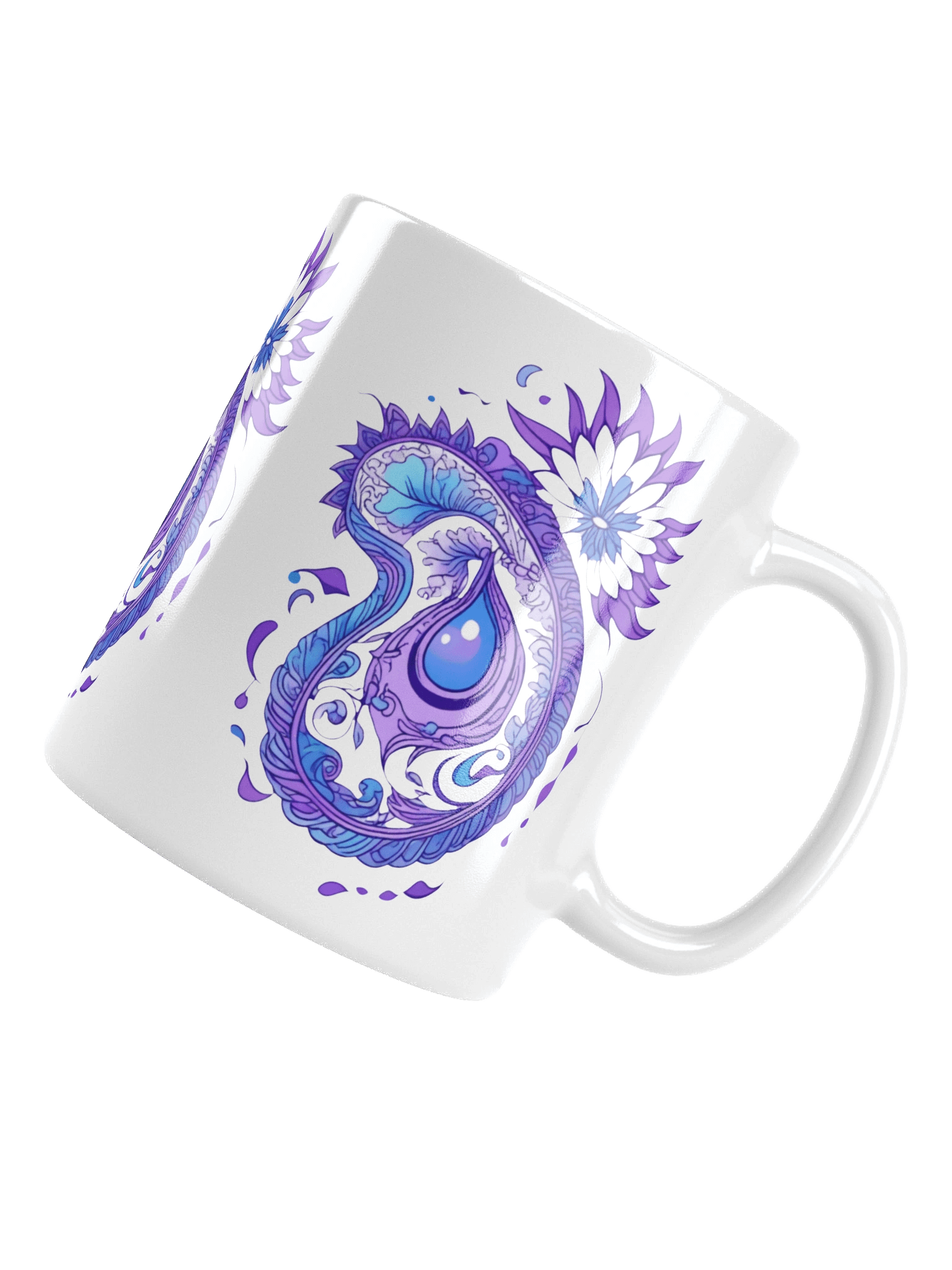 Indigo Paisley Flower - Mug product image (6)