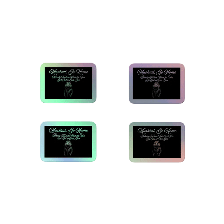 Resistor, Muskrat Go Home w/Image, NSFW Holo Sticker Pack product image (2)