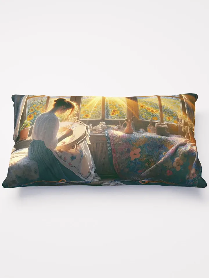 Sunflower Serenity Embroidery Hoop Pillow product image (1)