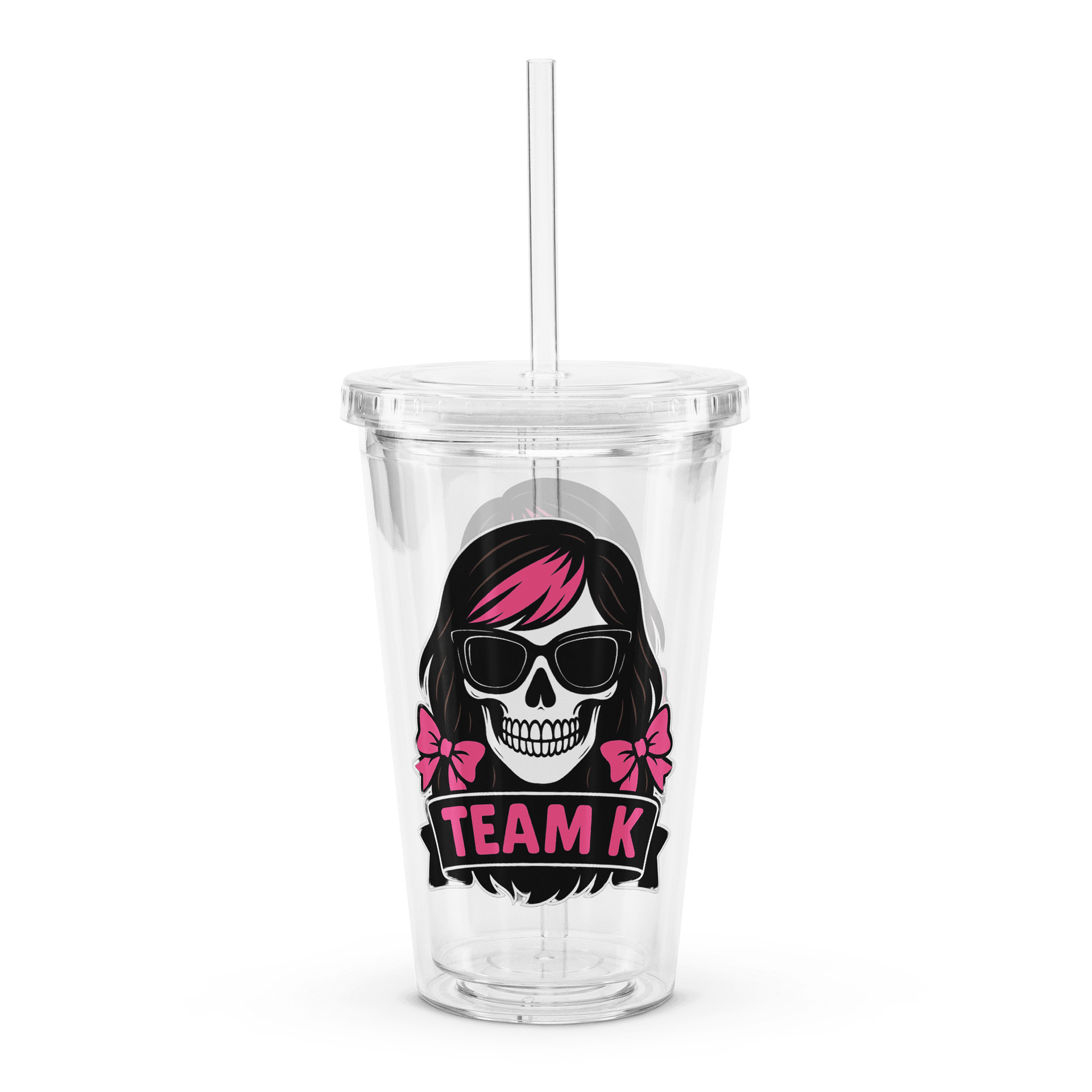 TEAM K (V-6) Clear Plastic Tumbler product image (1)