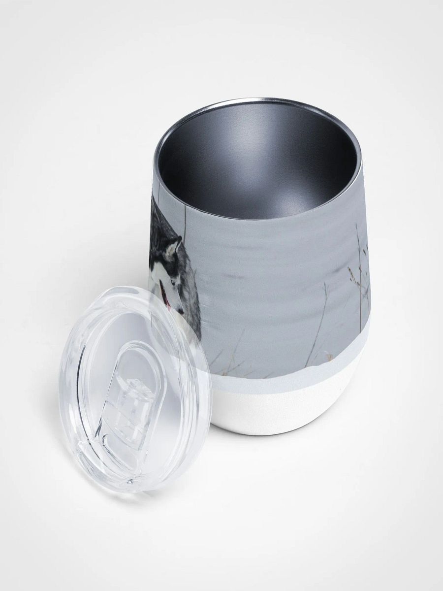 Wine Tumbler - Blue Eye Siberian Husky in the Snow product image (4)