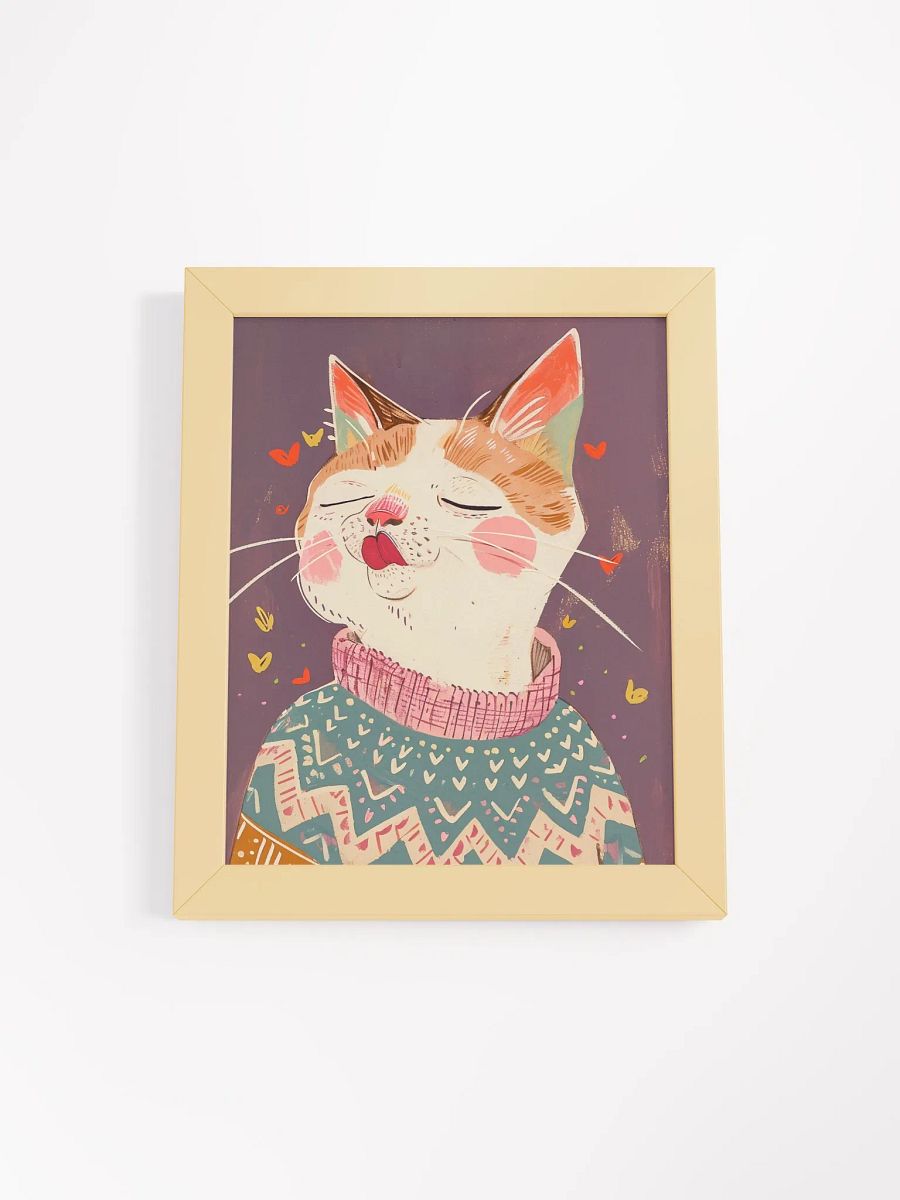 Blissful Feline Love Framed Poster product image (1)