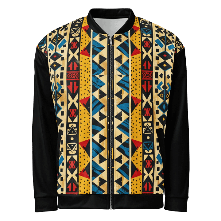 African Geometric Vibrance Bomber Jacket product image (1)