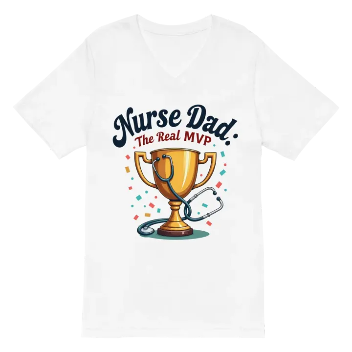 Nurse Dad MVP Trophy v-neck Tee product image (2)