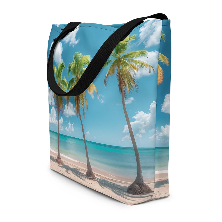 Tote Bag: Stunning Beach Palm Trees Tropical Summer Ocean Scene Design product image (4)