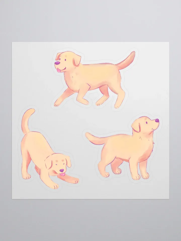 Playful Labrador Retriever Pup Stickers product image (2)