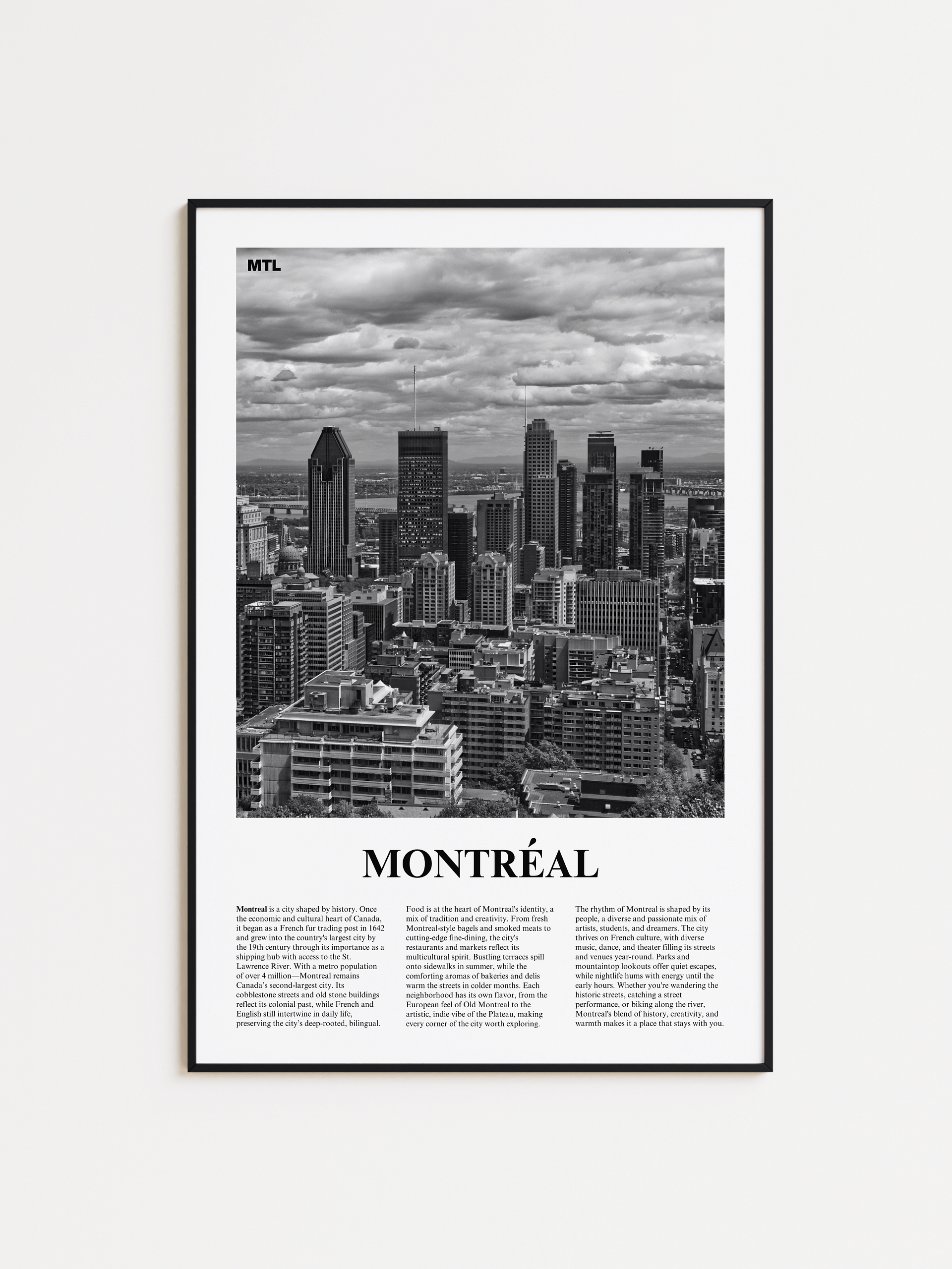 Montreal 01 Newspaper Poster | Framed product image (1)