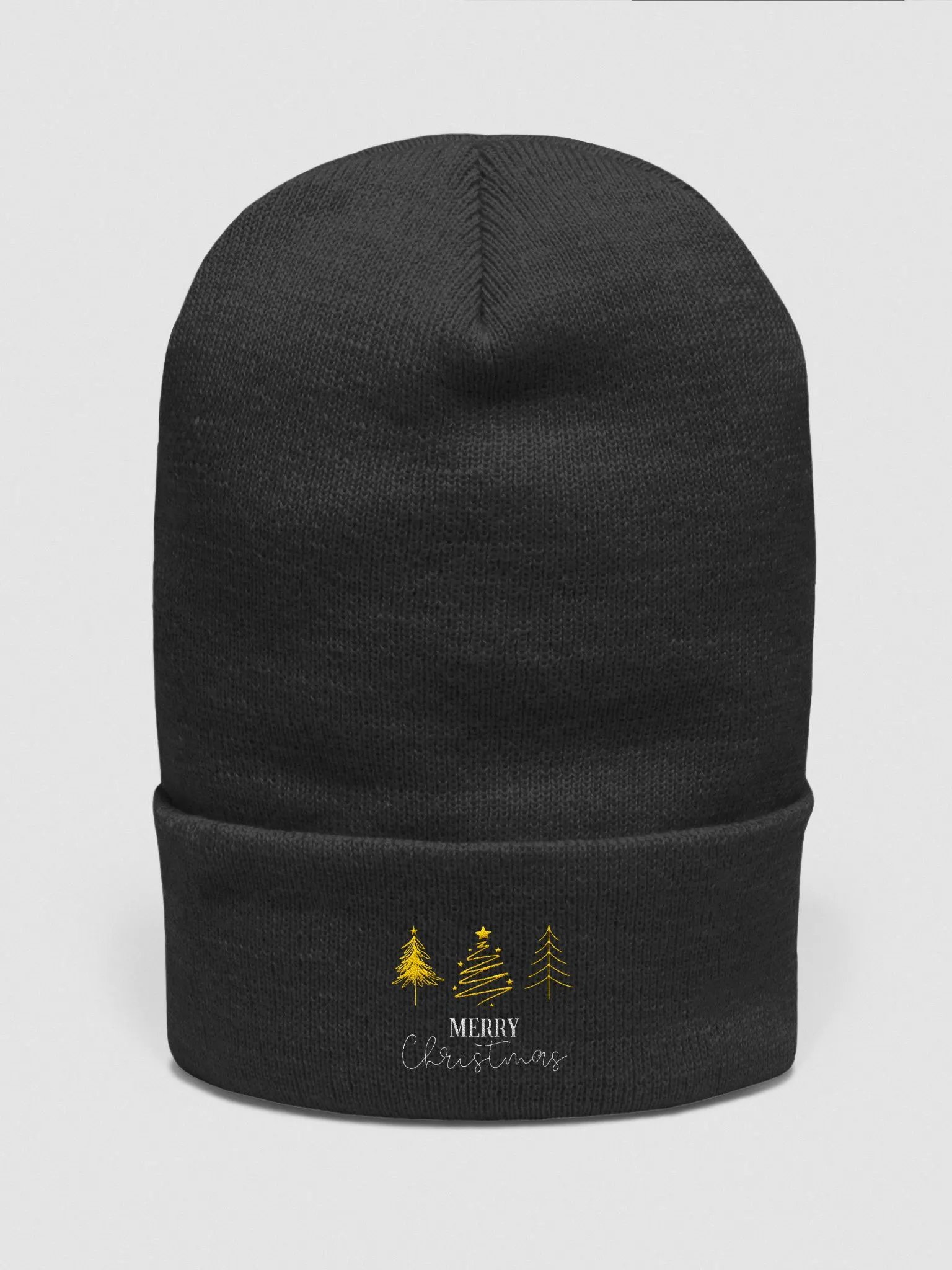 Merry Christmas Tree Cuffed Beanie product image (2)