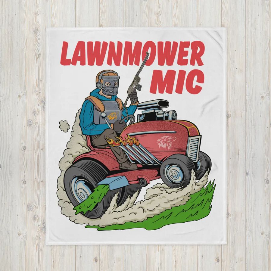 Lawnmower Mic | Throw Blanket product image (4)