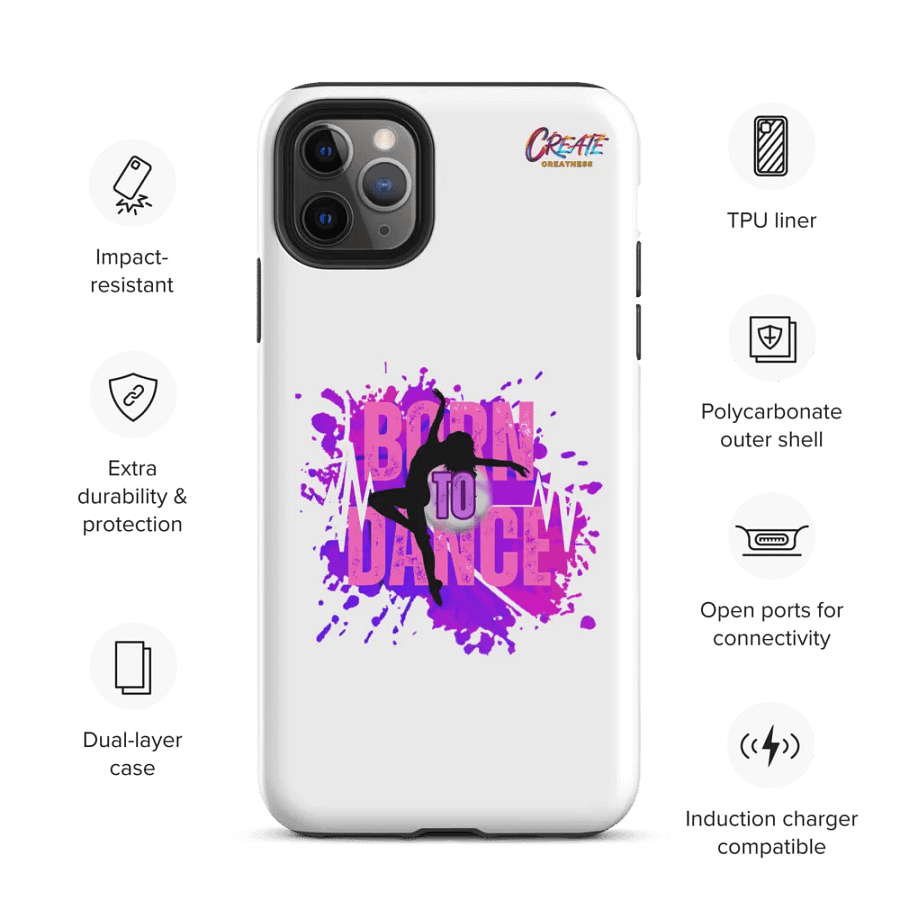 Soundwave Born to Dance Her Silhouette iPhone® Tough Case product image (3)