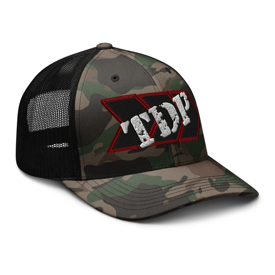 The Pulpit Camo Trucker Hat product image (8)