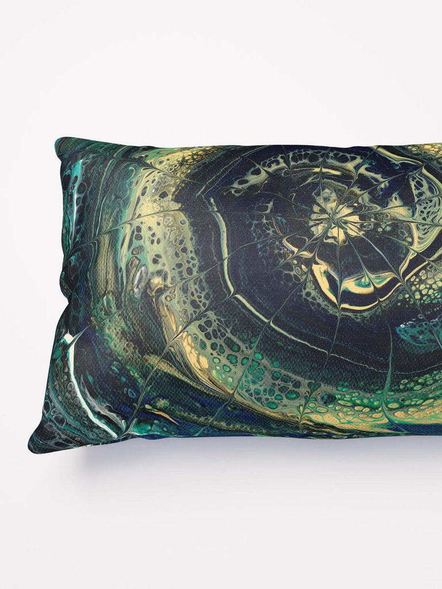 Midnight Halo - Abstract Acrylic Ring Pour, Printed Pillow product image (4)
