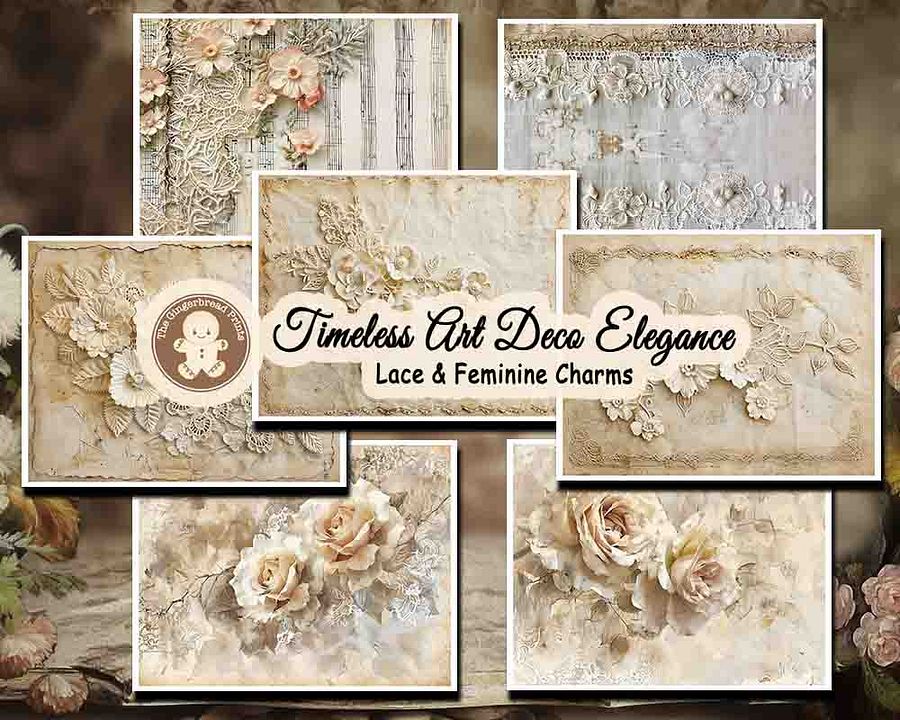 Timeless Art Deco Elegance & Vintage Lace Journal kit product image (7)
