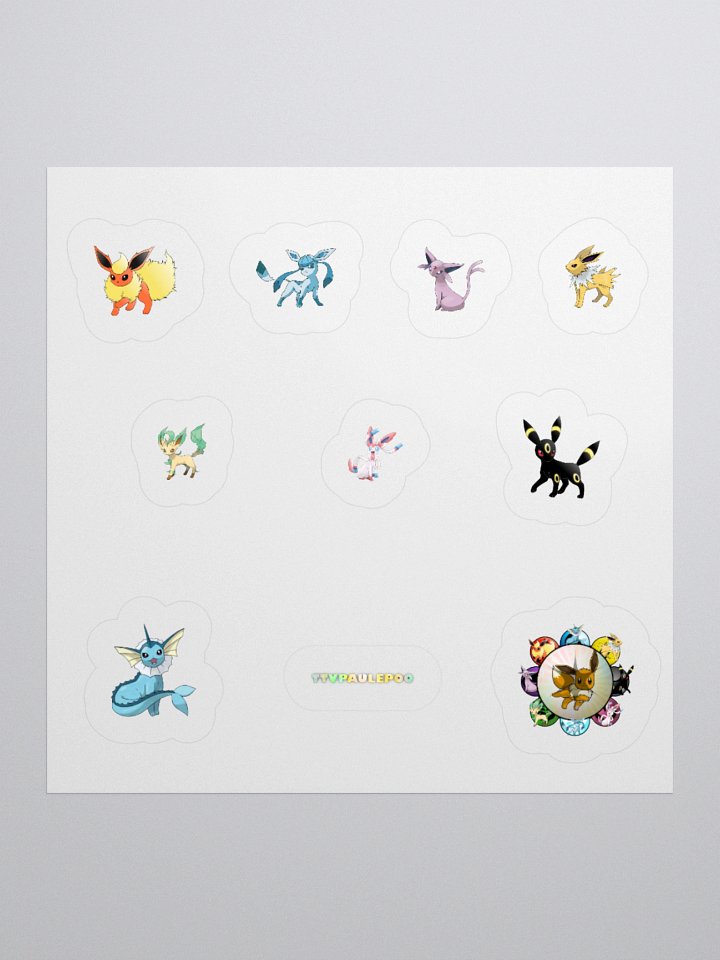 Charming Pokémon Trio Kiss Cut Stickers product image (1)