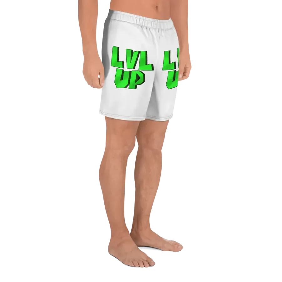 LVL UP Mens White Workout Shorts product image (2)