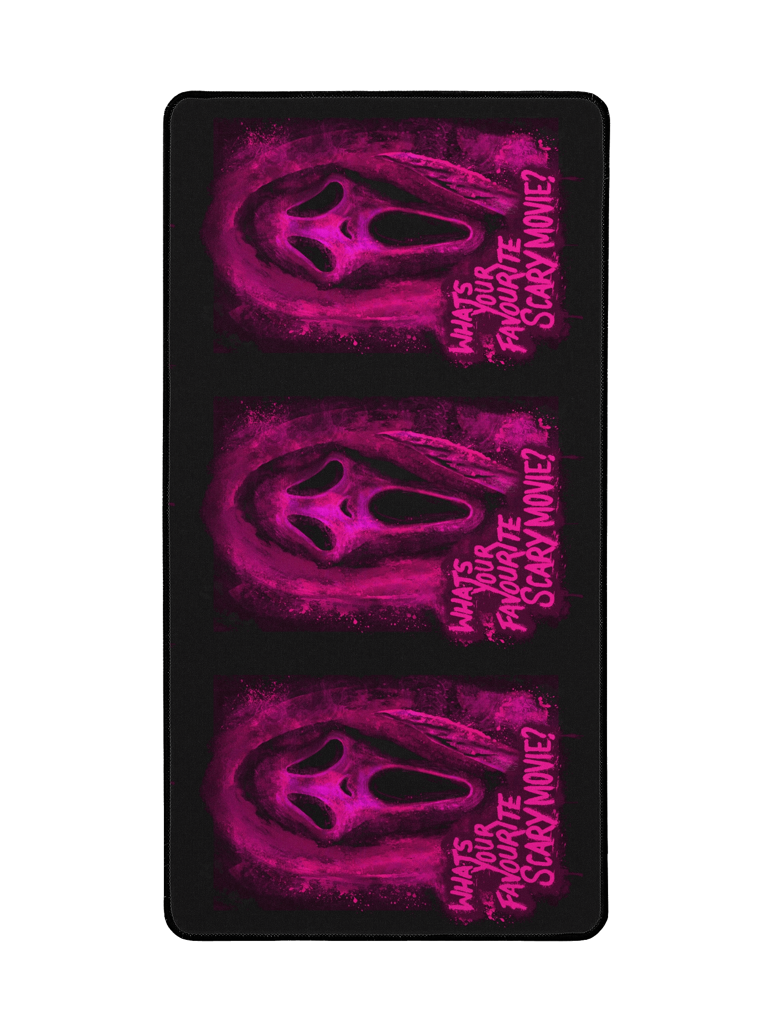 Pink Ghost Face Large Desk Mat product image (2)