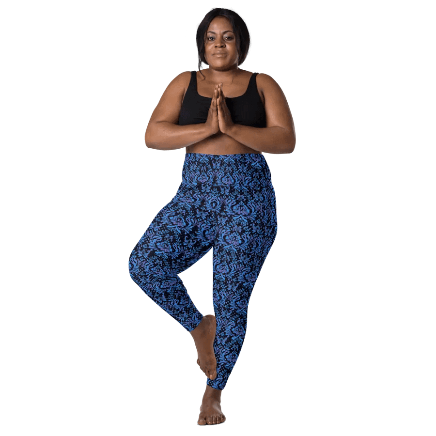 Navy All-Over Print Leggings with Pockets product image (11)