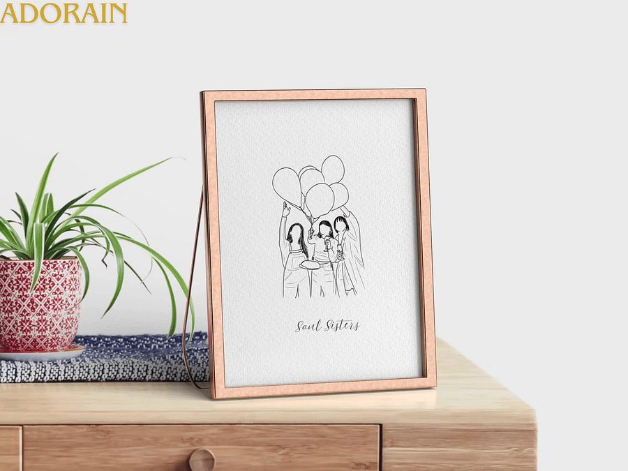 Custom Line Drawing from Photo outline portrait product image (8)