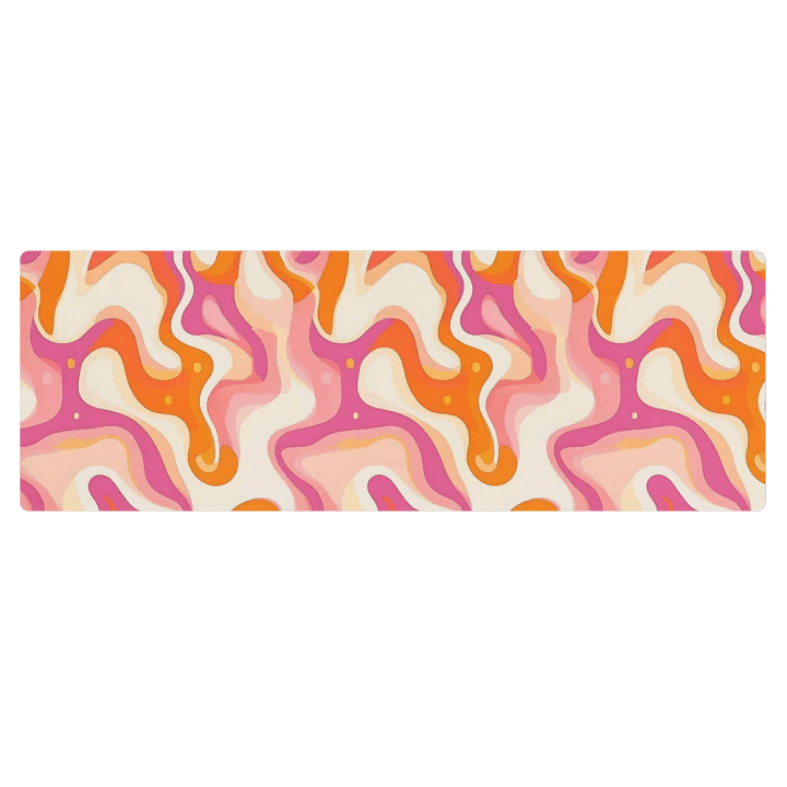 70s Groovy Psychedelic Swirl Yoga Mat – Retro Vibes & Bold Colors product image (1)