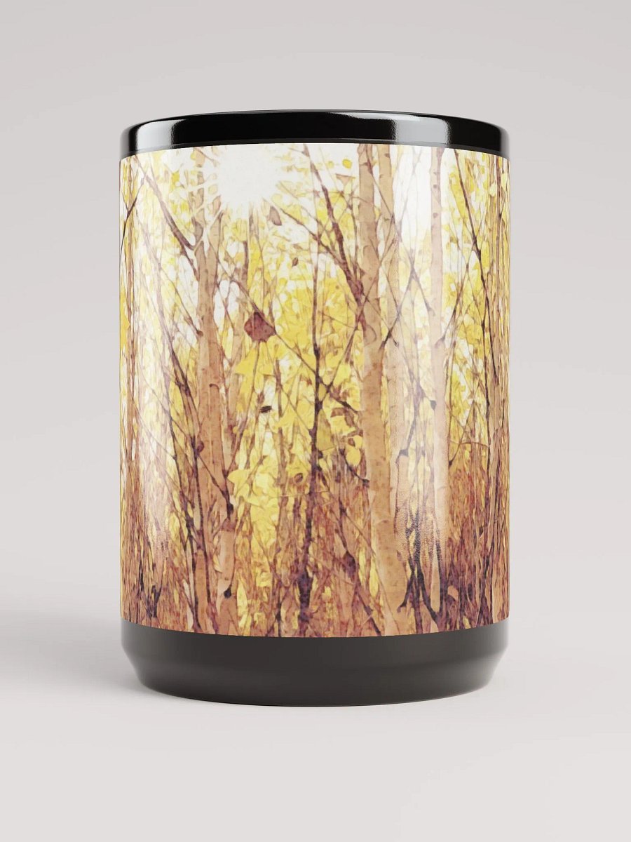 Abstract Graphic | Black Coffee Mug | Golden Grove Treescape product image (2)