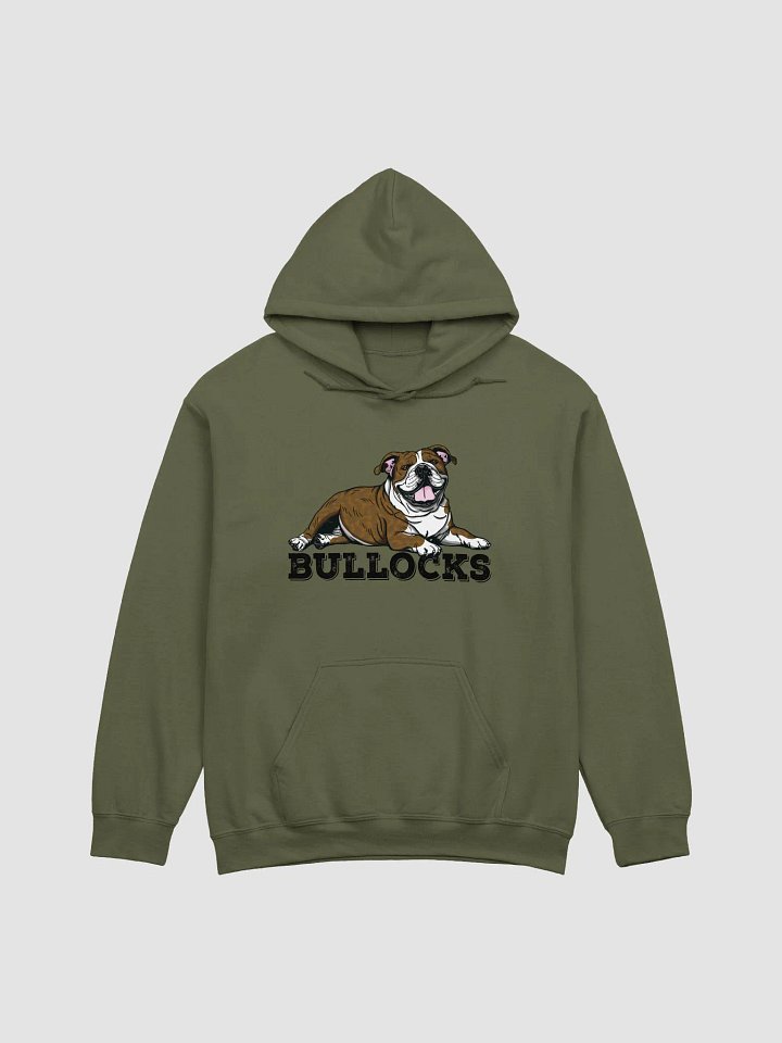 Bullocks Hooded Sweatshirt of an English Bulldog(Brindle) | Funny Hoodie for Bulldog Owners product image (1)