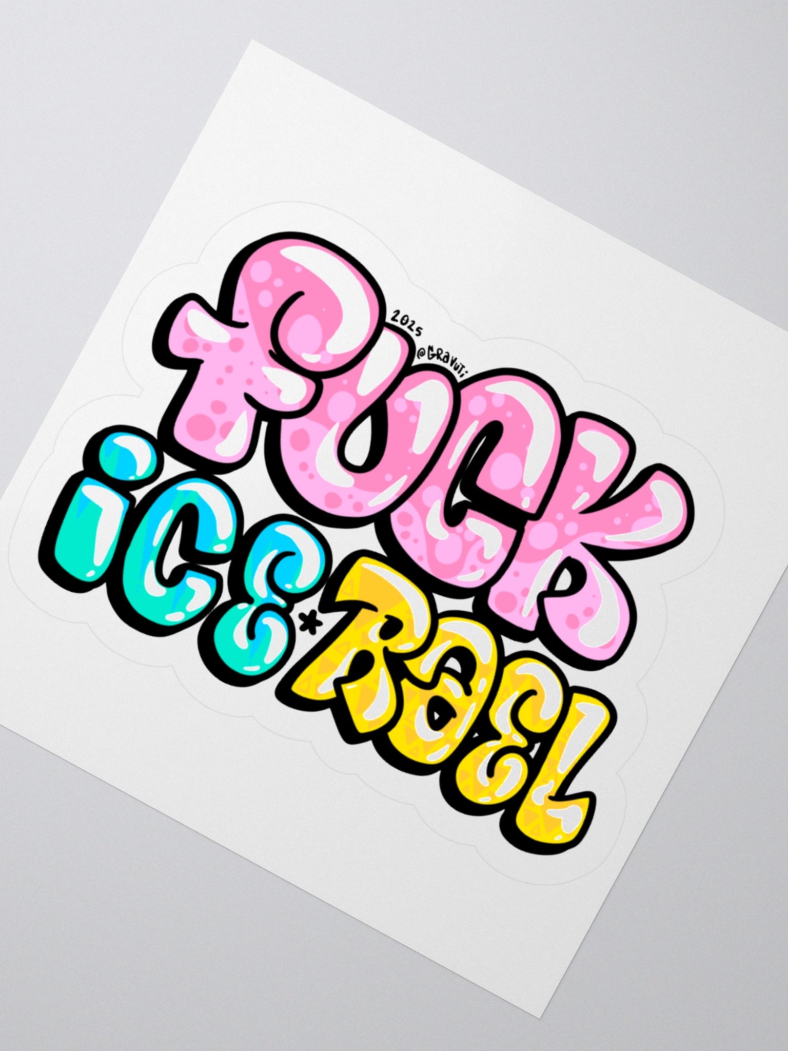Medium F*CK IC3/RAEL sticker product image (2)
